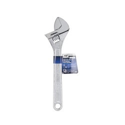 Vulcan Threaded Products JLO-060 Adjustable Wrench, 1-3/4 in Wrench Opening, 15 in Overall Length, Drop-Forged Vanadium Alloy Steel Jaw, Steel Body, Specifications Met: ANSI, Steel, Chrome